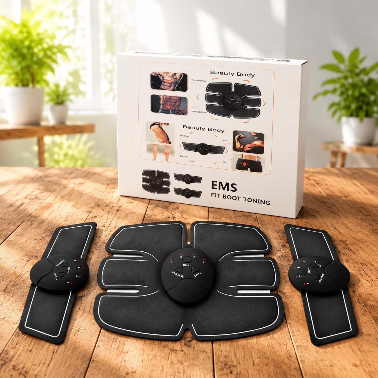دستگاه عضله ساز بازو و سیکس پک EMS اورجینال Mobile-Gym (مجموعه ۳ عددی)