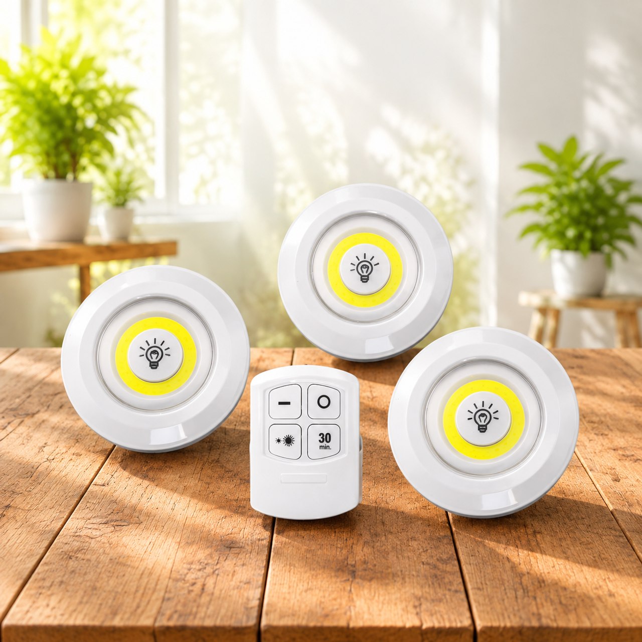چراغ زیر کابینتی ریموت دار اورجینال 3in1 بسته 3 عددی