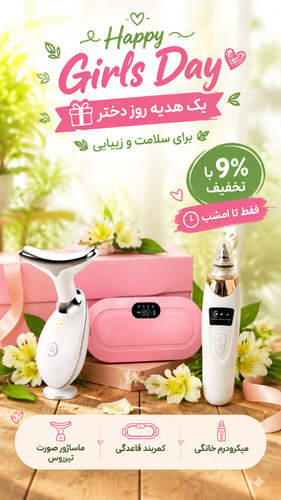 پک هدیه مراقبت و زیبایی شامل کمربند قاعدگی و میکرودرم خانگی و اتو صورت اولتراسونیک